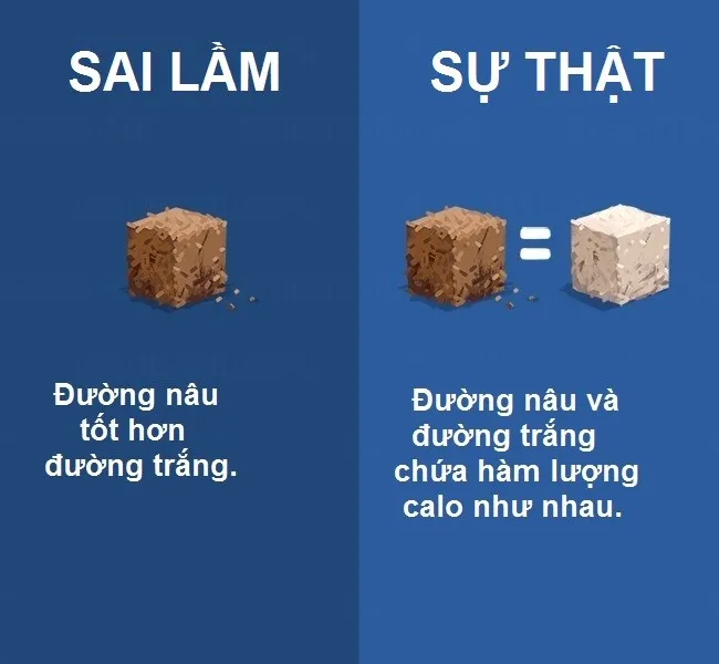 Theo Fit Day, sự khác biệt giữa 2 loại đường này là đường nâu chứa mật đường, tuy nhiên hàm lượng dinh dưỡng giữa 2 loại này về cơ bản không khác biệt nhau.
