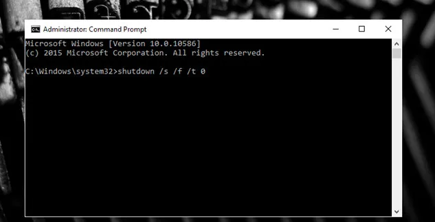 Hộp thoại Command Prompt