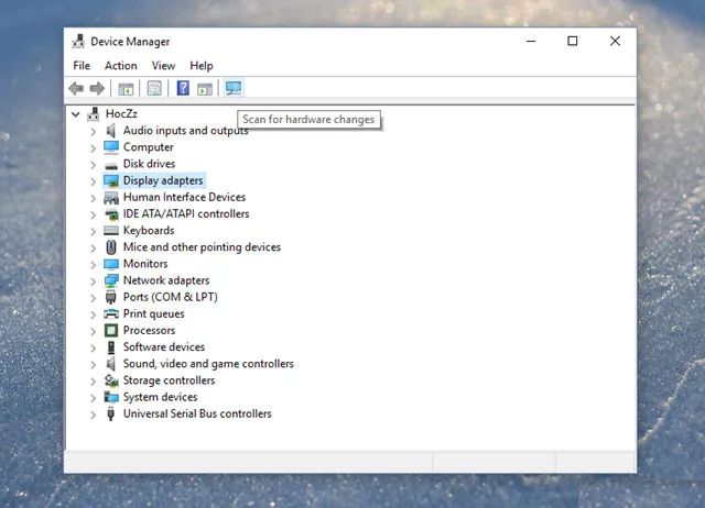 Scan for hascan for hardware changes
