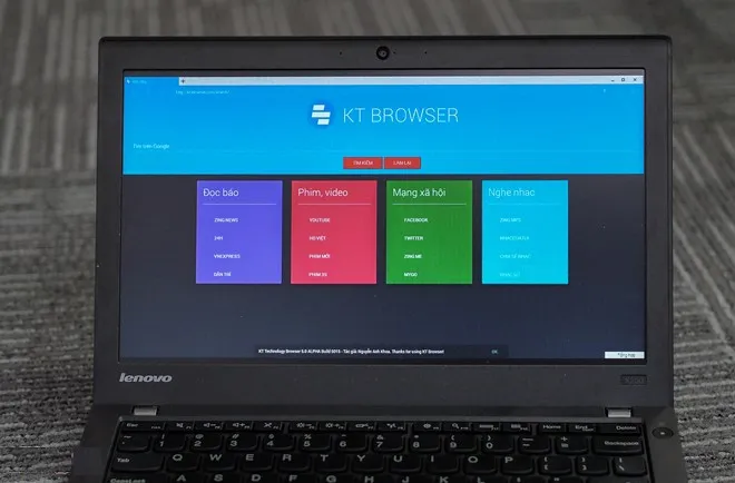 KT Browser của Nguyễn Anh Khoa đã trải qua 5 phiên bản và đang được hoàn thiện, sửa lỗi từng ngày.