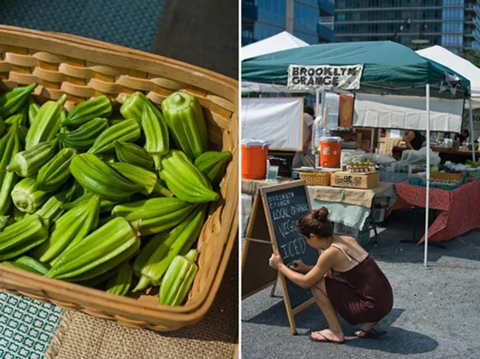 Các sản phẩm từ trang trạ20i Brooklyn Grange được cung cấp cho các nhà hàng và cả những chợ ở địa phương