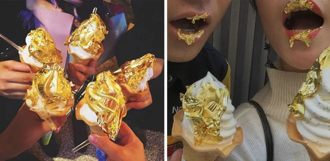 Món kem dát vàng sang chảnh.