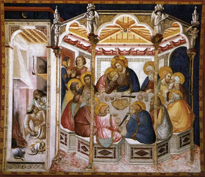 Trong khi The Last Supper của Leonardo da Vinci không vẽ hào quang, mọi bức tranh cùng đề tài đều miêu tả 12 tông đồ và Chúa Jesus với hào quang, chứng tỏ họ là thánh.