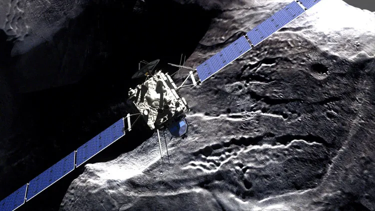Rosetta bay phía trên sao chổi 67P.