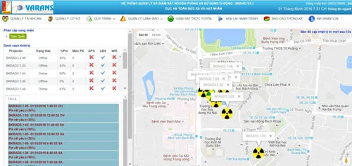 Giao diện hệ thống BKRAD trên web.