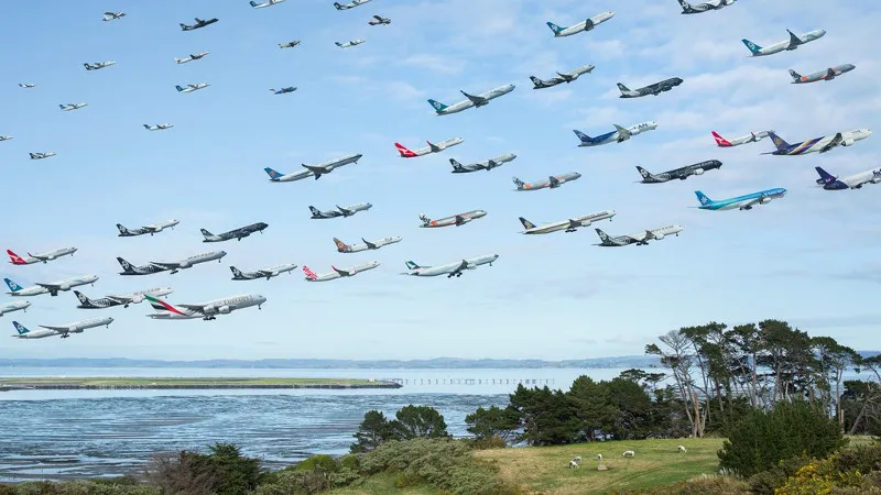 Sân bay quốc tế Auckland, New Zealand.