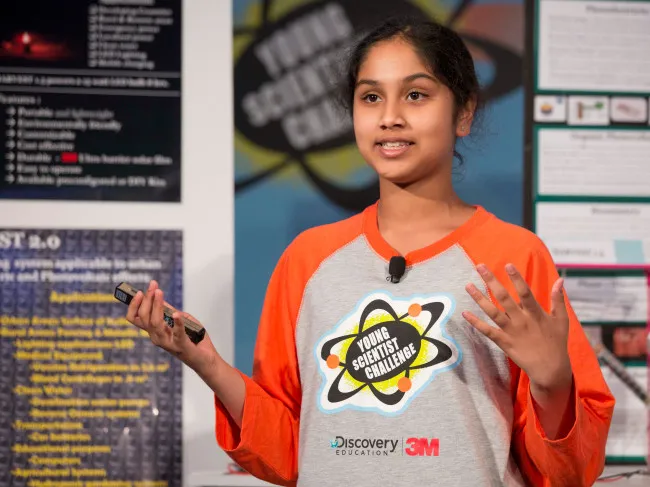 Maanasa Mendu – Cô bé đoạt giải cao nhất tại Young Scienctist Challenge.