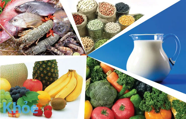 Các loại thực phẩm chứa nhiều canxi.