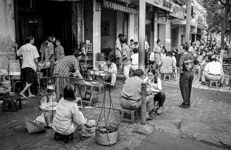 Một góc phố buổi sáng.