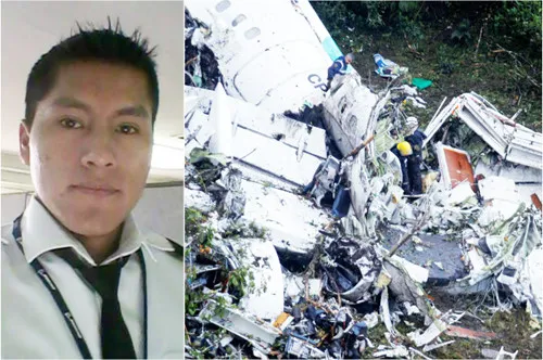 Anh Erwin Tumiri, một trong sáu người may mắn sống sót sau vụ tai nạn máy bay ở Colombia.