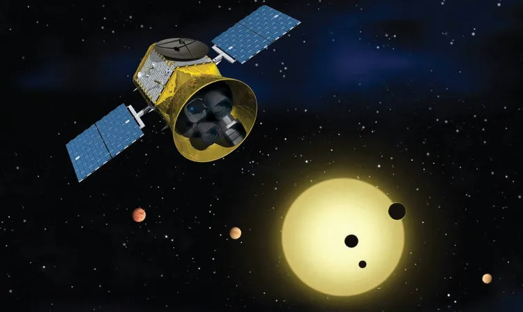 Hình minh họa vệ tinh TESS của NASA.