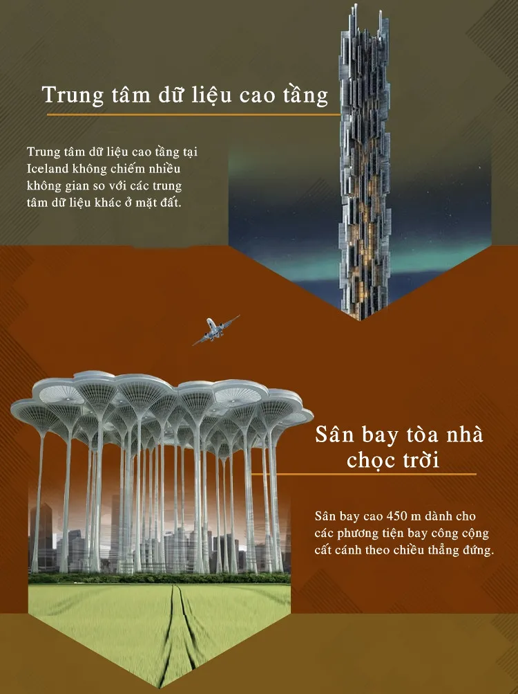 Sân bay tòa nhà chọc trời này dành cho các phương tiện bay công cộng.