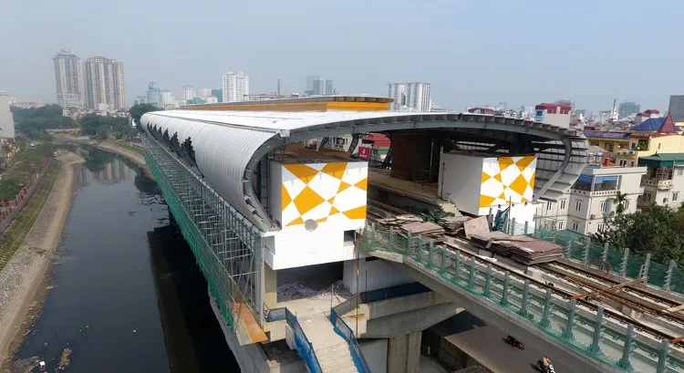 Ga trên cao được thiết kế theo kiểu nghiêng.
