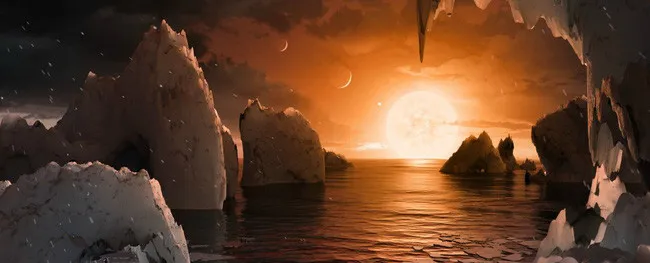 Ảnh minh họa về bề mặt của một trong những hành tinh mới do NASA cung cấp.