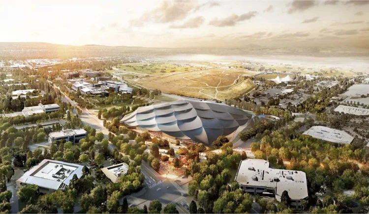 Phác họa khuôn viên mới mà Google vừa đệ trình lên chính quyền thành phố Mountain View.