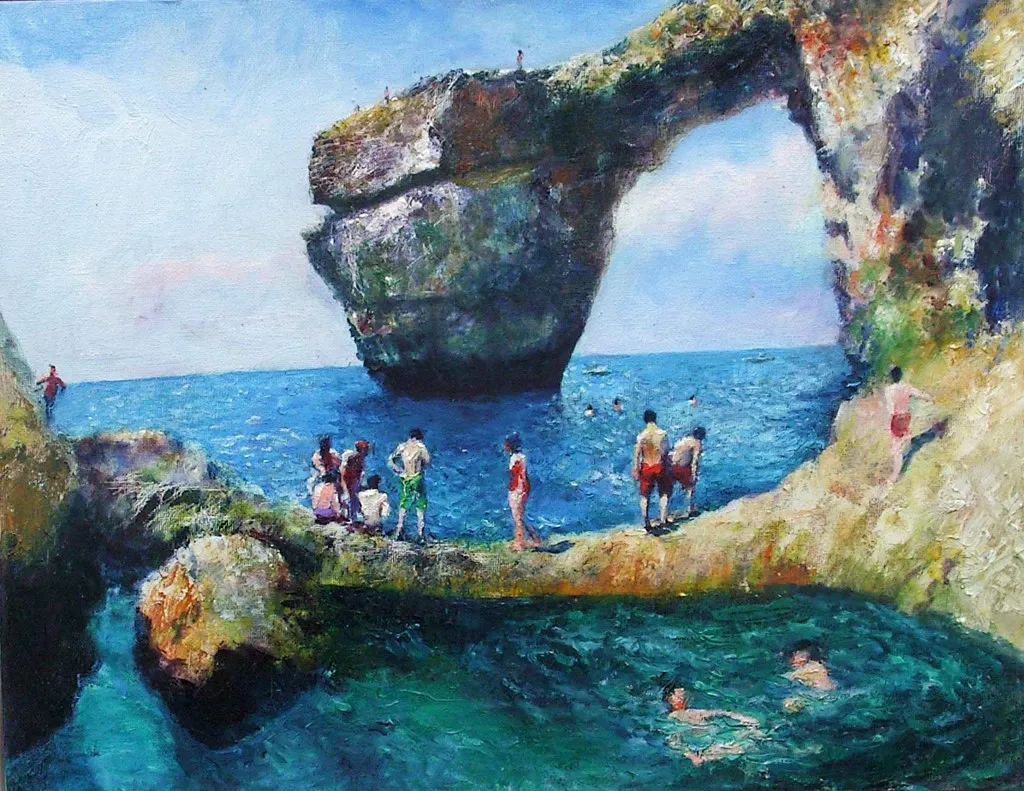 Vẻ đẹp của Azure Window được đưa vào nhiều tác phẩm nghệ thuật, hội họa, điện ảnh,