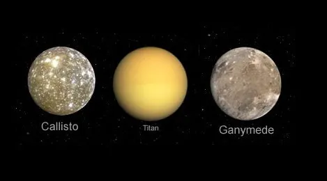Callisto của sao Mộc cũng có đường kính khá lớn 4821km.