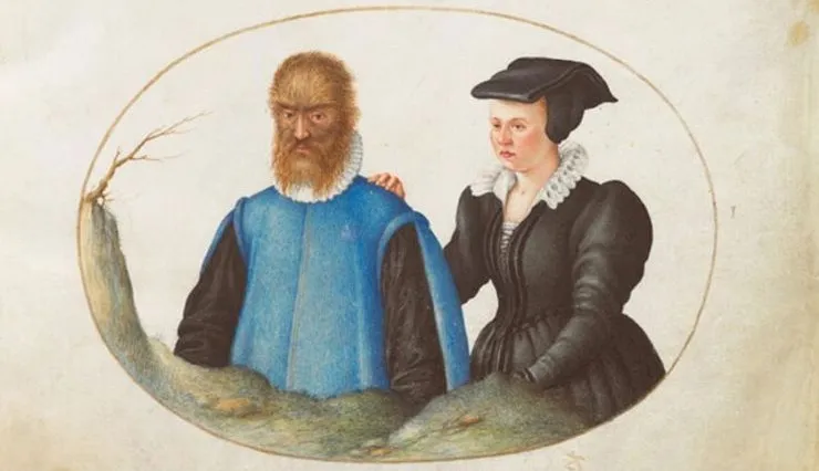 Hình vẽ Petrus Gonsalvus và vợ Catherine.