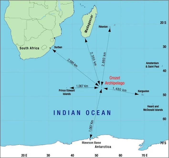 Kerguelen trên bản đồ.