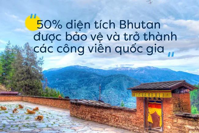 50% diện tích Bhutan được bảo vệ và trở thành các công viên quốc gia