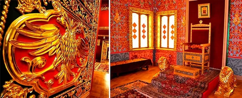 Đằng sau cánh cửa chạm trổ vàng là Phòng Thiết Triều.