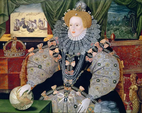 Nữ hoàng nước Anh - Elizabeth I nổi tiếng với làn da trắng cùng mái tóc xoăn đỏ - tạo ra xu hướng "đẹp - độc".