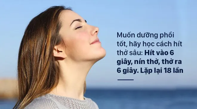 Cách thở này rất tốt cho việc dưỡng phổi, và nên làm đều đặn, đúng cách.