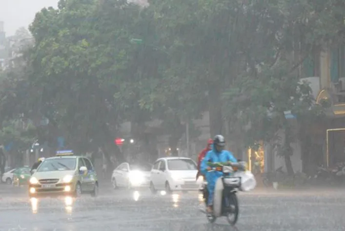Khu vực Hà Nội nhiều mây, có mưa, có nơi mưa vừa, mưa to và rải rác có dông.