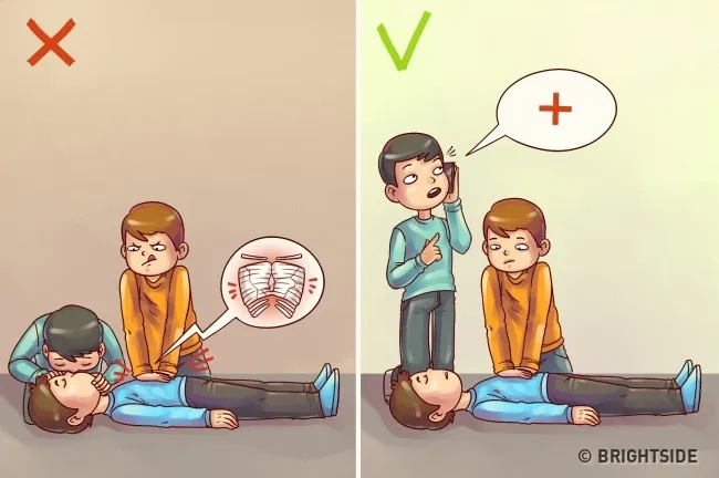 Chỉ nên sơ cứu xoa bóp tim nếu chắc chắn nạn nhân không còn thở, mạch ngừng đập.